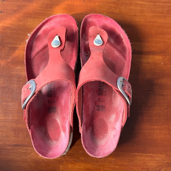 PINK GIZEH BIRKENSTOCKS - Picture 1 of 6